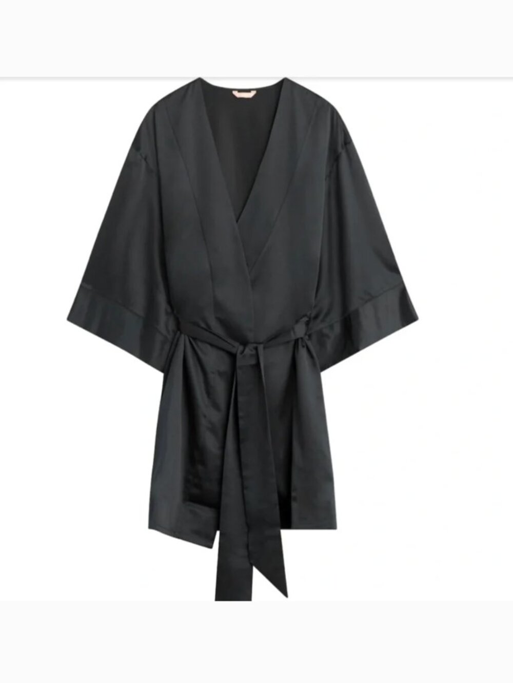 Thirdlove satin robe in black, one size - fits 0-14 EUC